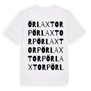 Örlaxtorp ordlek t-shirt – ekologisk bomull t-shirt från Pinshirt
