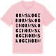 Pink Cotton t-shirt med Ormskogen ordlek t-shirt