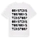 White t-shirt med Ormstenstorp ordlek t-shirt