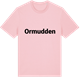 Pink Cotton t-shirt med Ormudden fetstil t-shirt
