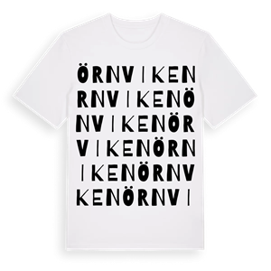 Örnviken ordlek t-shirt – ekologisk bomull t-shirt från Pinshirt