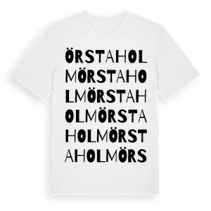 Örstaholm ordlek t-shirt – ekologisk bomull t-shirt från Pinshirt