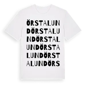 Örstalund ordlek t-shirt – ekologisk bomull t-shirt från Pinshirt