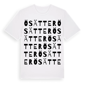 Ösätter ordlek t-shirt – ekologisk bomull t-shirt från Pinshirt