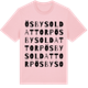 Pink Cotton t-shirt med Ösby soldattorp ordlek t-shirt