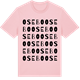 Pink Cotton t-shirt med Osebo ordlek t-shirt