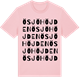 Pink Cotton t-shirt med Ösjöhöjden ordlek t-shirt