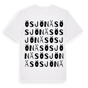 Ösjönäs ordlek t-shirt – ekologisk bomull t-shirt från Pinshirt