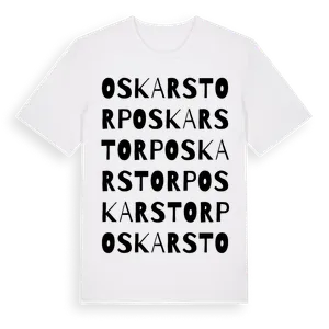 Oskarstorp ordlek t-shirt – ekologisk bomull t-shirt från Pinshirt