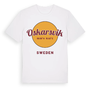 Oskarsvik cirkel t-shirt – ekologisk bomull t-shirt från Pinshirt