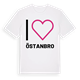 White t-shirt med Jag älskar Östanbro t-shirt stort tryck