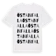 White t-shirt med Östanfalla ordlek t-shirt