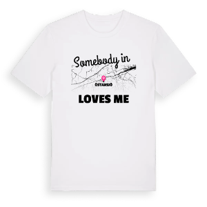 Någon i Östansjö älskar mig t-shirt – ekologisk bomull t-shirt från Pinshirt