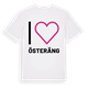 White t-shirt med Jag älskar Österäng t-shirt stort tryck