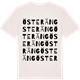 Vintage White t-shirt med Österäng ordlek t-shirt