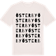 Vintage White t-shirt med Österby ordlek t-shirt