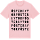 Pink Cotton t-shirt med Österbytorp ordlek t-shirt