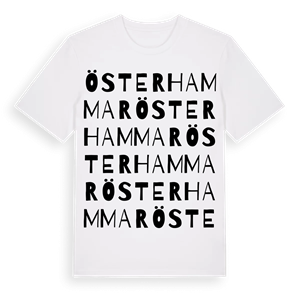 Österhammar ordlek t-shirt – ekologisk bomull t-shirt från Pinshirt