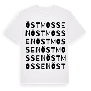 Östmossen ordlek t-shirt – ekologisk bomull t-shirt från Pinshirt
