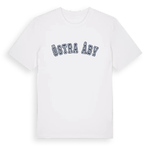 Östra Åby college t-shirt – ekologisk bomull t-shirt från Pinshirt