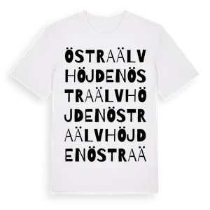 Östra Älvhöjden ordlek t-shirt – ekologisk bomull t-shirt från Pinshirt