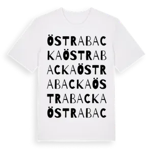 Östra Backa ordlek t-shirt – ekologisk bomull t-shirt från Pinshirt