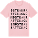 Pink Cotton t-shirt med Östra Brattebacken ordlek t-shirt