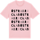Pink Cotton t-shirt med Östra brickan ordlek t-shirt