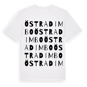 Östra Dimbo ordlek t-shirt – ekologisk bomull t-shirt från Pinshirt
