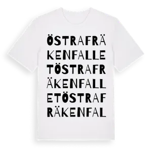 Östra Fräkenfallet ordlek t-shirt – ekologisk bomull t-shirt från Pinshirt