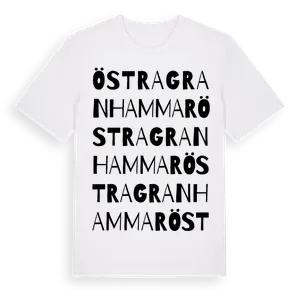 Östra Granhammar ordlek t-shirt – ekologisk bomull t-shirt från Pinshirt