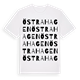 White t-shirt med Östra Hagen ordlek t-shirt