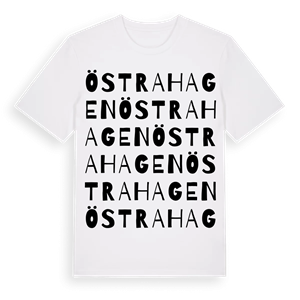 Östra Hagen ordlek t-shirt – ekologisk bomull t-shirt från Pinshirt