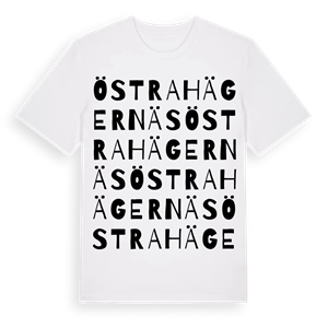 Östra Hägernäs ordlek t-shirt – ekologisk bomull t-shirt från Pinshirt