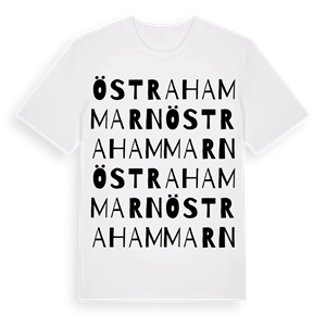 Östra Hammarn ordlek t-shirt – ekologisk bomull t-shirt från Pinshirt