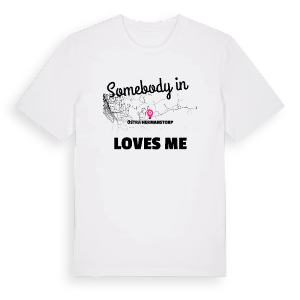 Någon i Östra Hermanstorp älskar mig t-shirt – ekologisk bomull t-shirt från Pinshirt