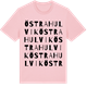 Pink Cotton t-shirt med Östra Hulvik ordlek t-shirt