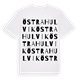 White t-shirt med Östra Hulvik ordlek t-shirt