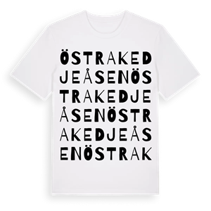 Östra Kedjeåsen ordlek t-shirt – ekologisk bomull t-shirt från PinShirt