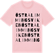Pink Cotton t-shirt med Östra Limmingsviken ordlek t-shirt