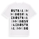 White t-shirt med Östra Limmingsviken ordlek t-shirt