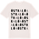 Vintage White t-shirt med Östra Löa ordlek t-shirt