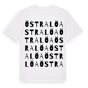Östra Löa ordlek t-shirt – ekologisk bomull t-shirt från Pinshirt