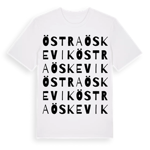 Östra Öskevik ordlek t-shirt – ekologisk bomull t-shirt från Pinshirt