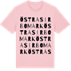Pink Cotton t-shirt med Östra Sirbomark ordlek t-shirt