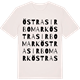 Vintage White t-shirt med Östra Sirbomark ordlek t-shirt