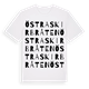 White t-shirt med Östra Skirbråten ordlek t-shirt