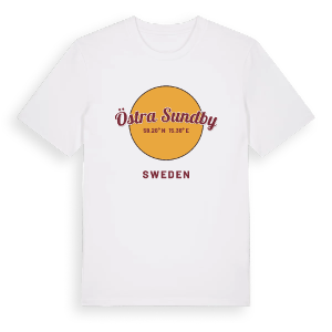 Östra Sundby cirkel t-shirt – ekologisk bomull t-shirt från Pinshirt