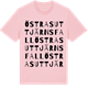 Pink Cotton t-shirt med Östra Suttjärnsfall ordlek t-shirt