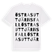 White t-shirt med Östra Suttjärnsfall ordlek t-shirt